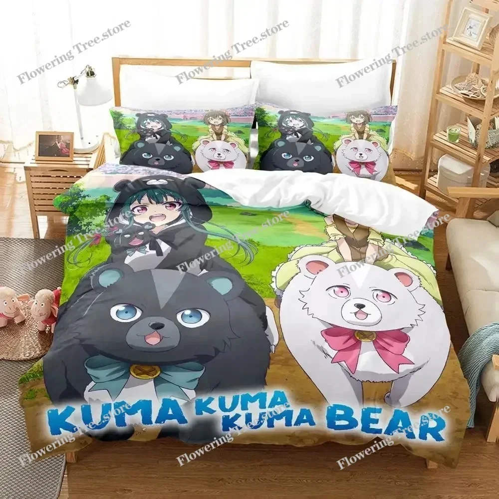 

Anime Kuma Kuma Kuma Bear Bedding Set Boys Girls Twin Queen Size Duvet Cover Pillowcase Bed Kids Adult Home Textileextile029
