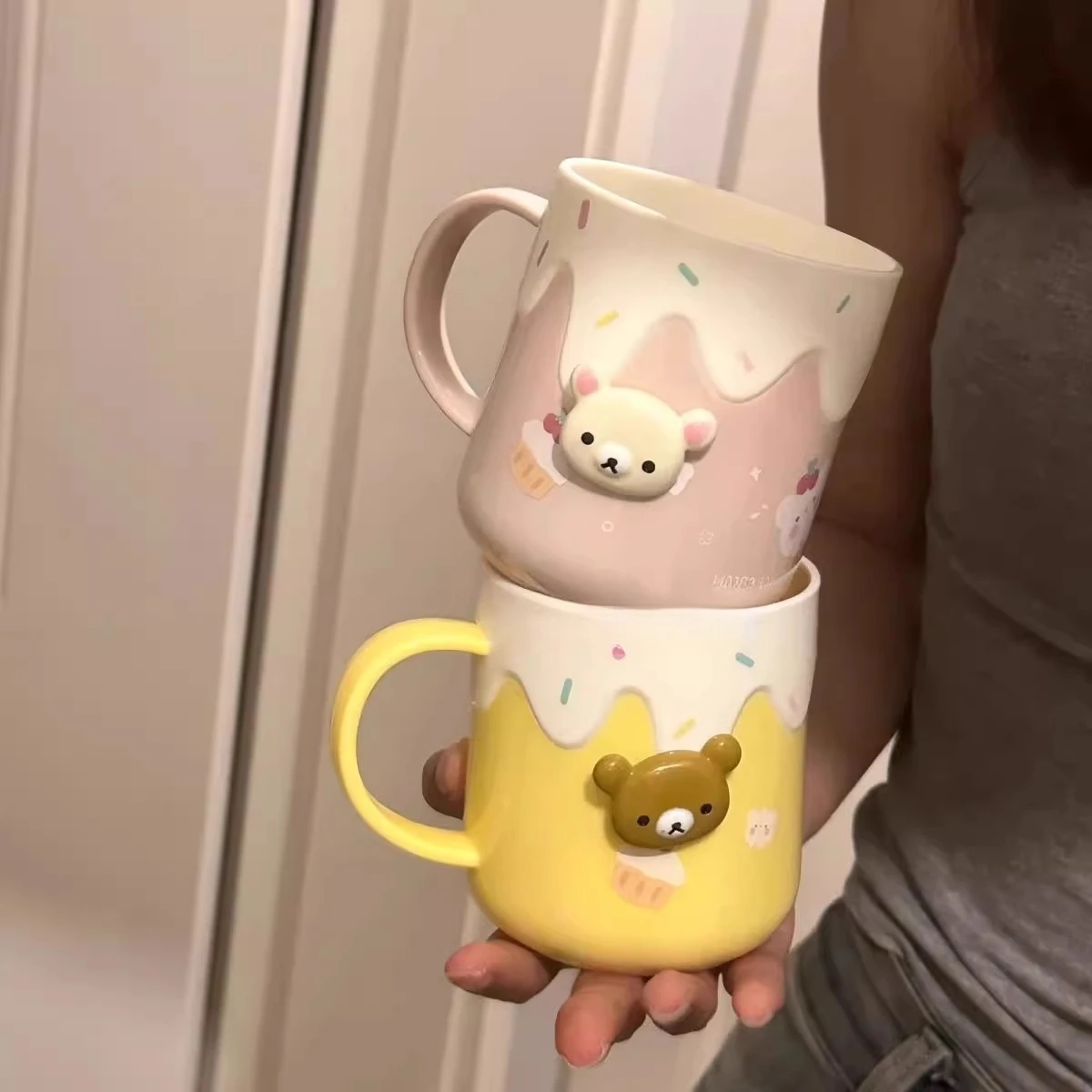 

Cute Easy Bear Washing Cup Couple Mouthwash Cup Household High-value Tooth Brushing Cup Mouthwash Student Dormitory