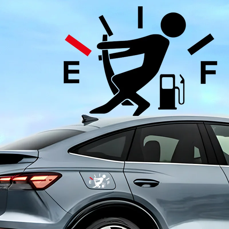 

New 1PC Funny Car Stickers High Gas Consumption Decal Fuel Gage Empty Stickers Waterproof Auto Tank Stickers for Car Styling