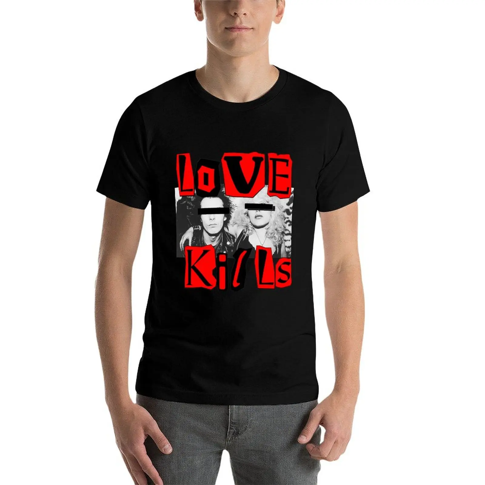 

Love Kills Punk Icons T-Shirt man t shirt cotton high quality t shirts with prints man t shirt summer T-Shirt