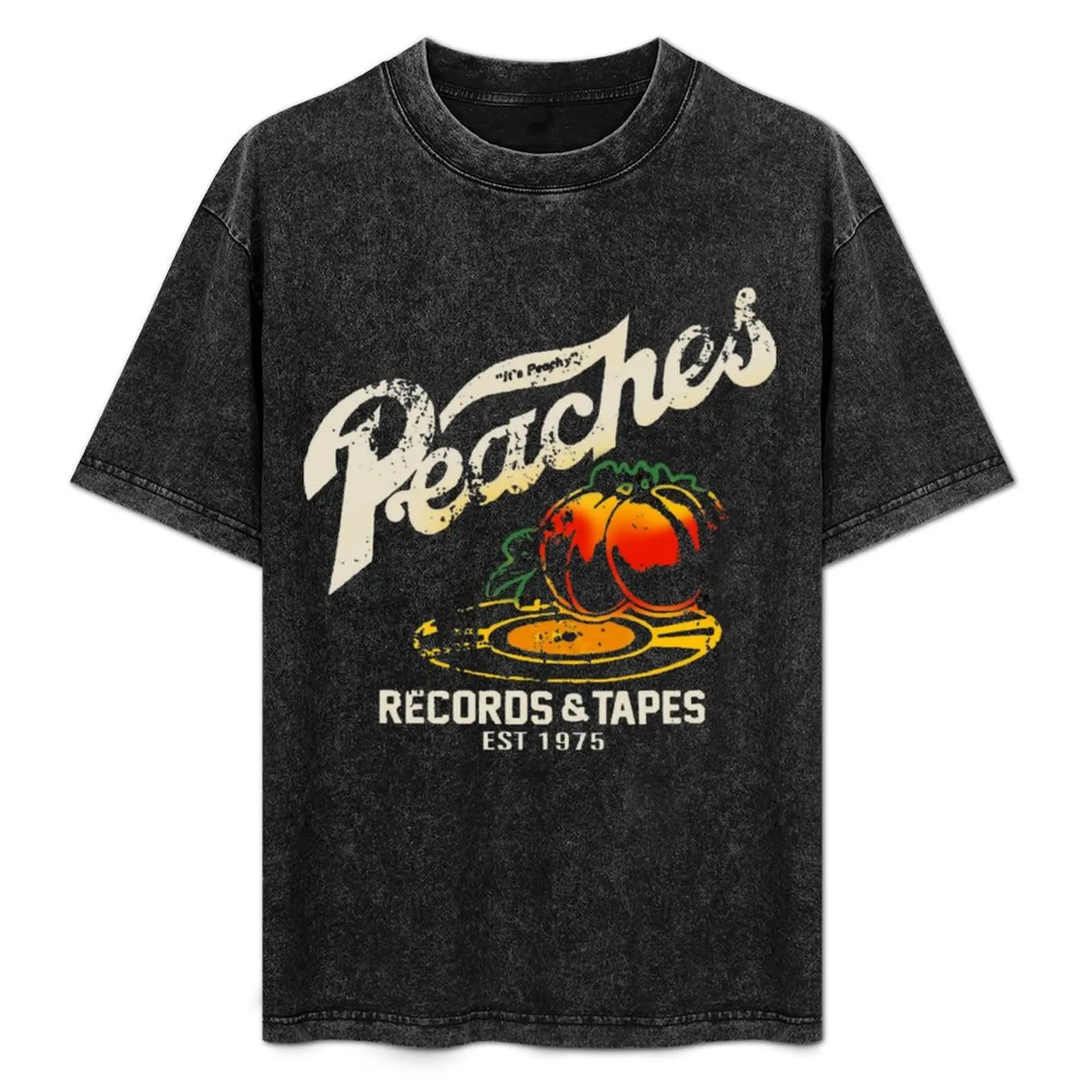 

Peaches music Records & Tapes 1975 (1) T-Shirt graphic t shirts heavyweights shirts graphic tee men