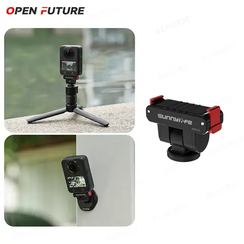 Sunnylife For DJI Osmo Nano 360 1/4 Hole Adjustable Magnetic Adapter Holder Quick Release Mount Base For DJI Action 5 Pro 4 3 2