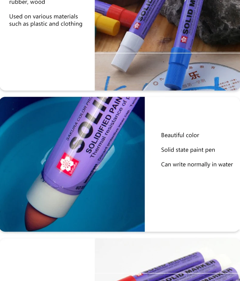 1 Stück Sakura Solid Paint Pen XSC, dauerhaft nicht verblassend, für Ingenieurwesen, Holz, Metall, Reifenmarkierung, mehrfarbig, Industriebedarf – Detail 4