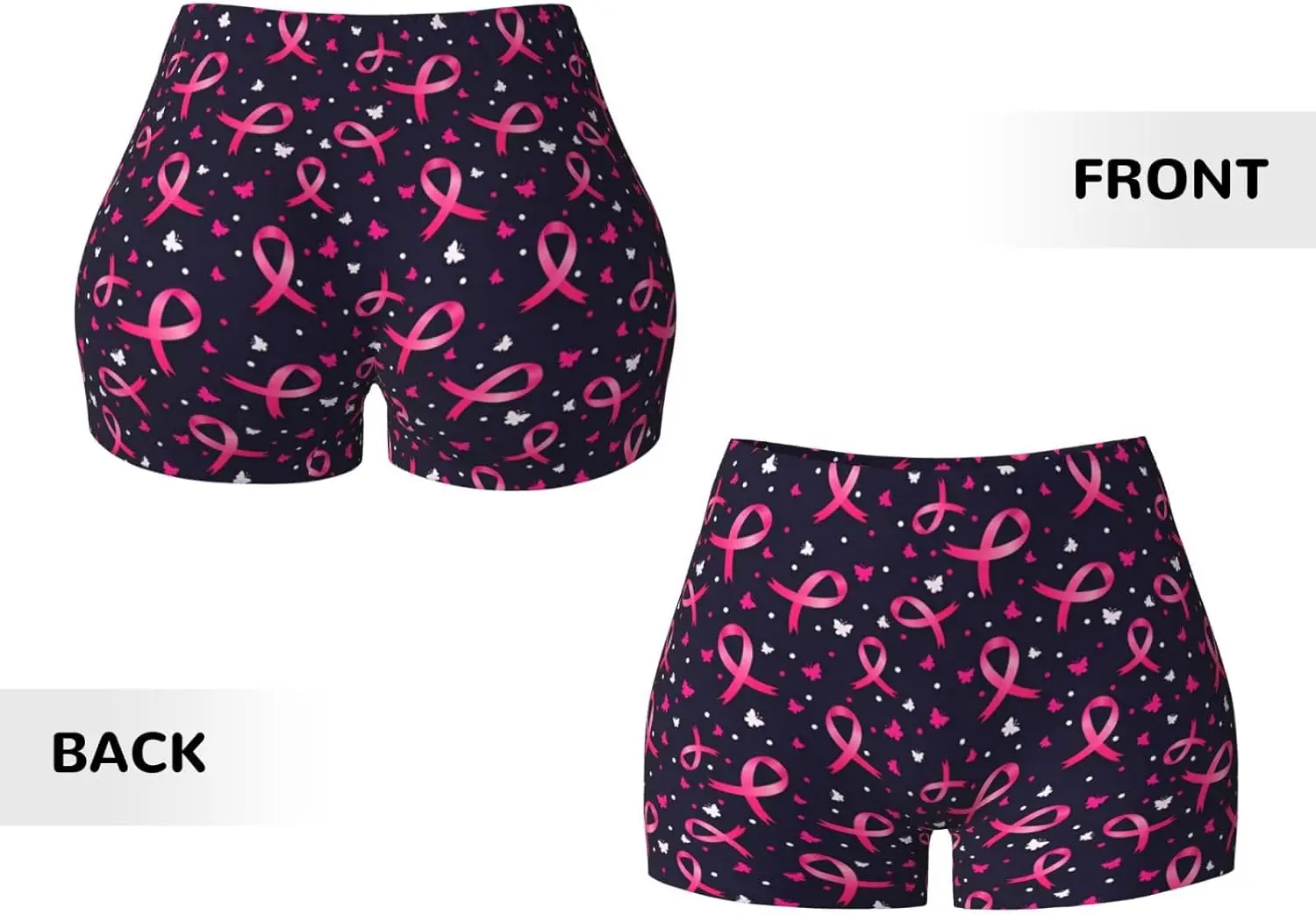 กางเกงขาสั้นออกกำลังกายเอวสูงสำหรับผู้หญิง สีชมพู ลายปม สำหรับเล่นกีฬา วิ่ง เดินป่า ปั่นจักรยาน โยคะ ฟิตเนส ของขวัญ สไตล์เอวสูง