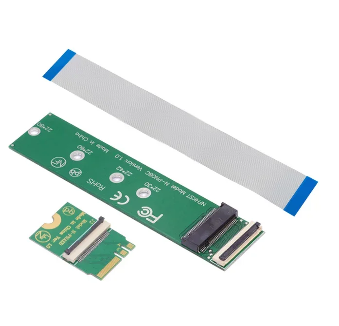 1pcs Key A+E interface WIFI to M.2 Key M interface FPC soft bank SSD connection cable NVME adapter card NGFF