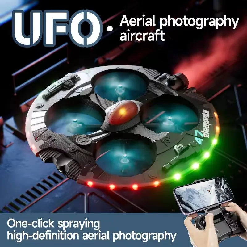 8K WIFI FPV Drone With Lighting Spray 8K HD Camera RC Quadcopter 360° Flip Aircraft Mini Helicopter RC Toys for  Gifts