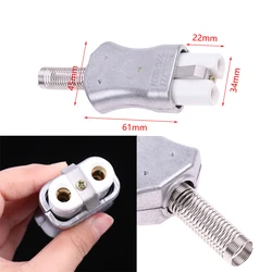 New 6mm IEC C8 Ceramic Wiring Industry Socket Plug High Temperature Male Female Connector Electric Oven Power Outlet 35A