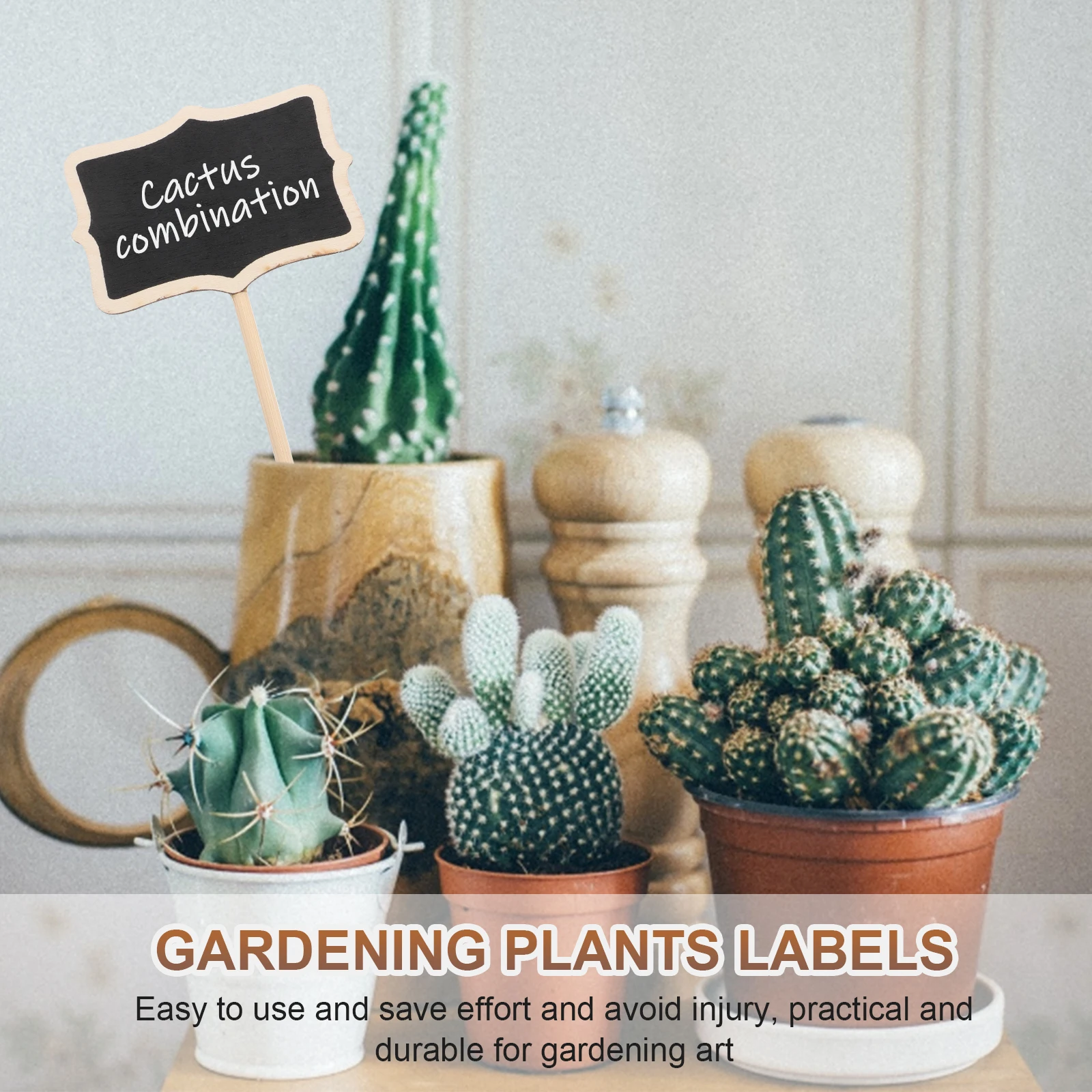 

10 Pcs Wooden Plant Labels Small Garden Blackboards Waterproof St Tags Mini Signs Flower Markers Chalkboard Decor