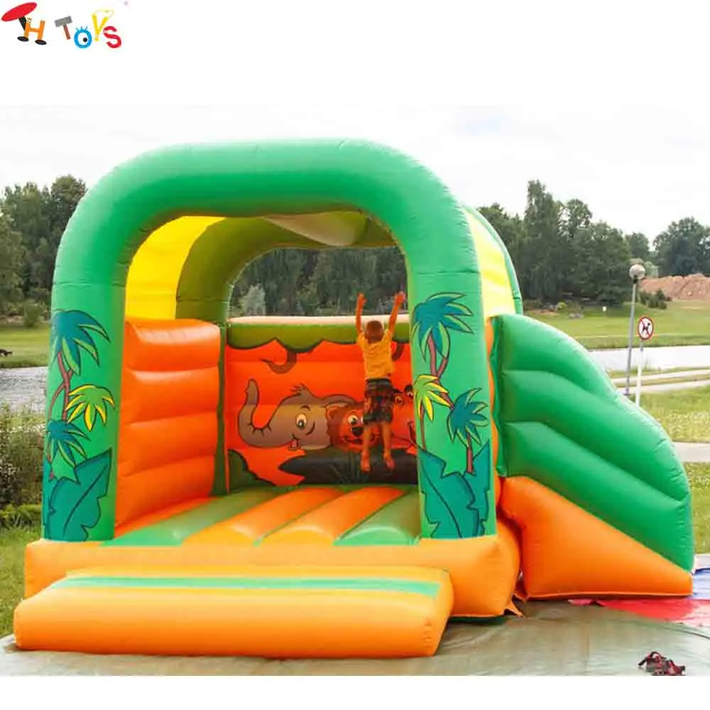 

Fast Shipping 4x3m Children Bounce CastIe with Slide Custom Made Inflatable Bouncer Game for Kids