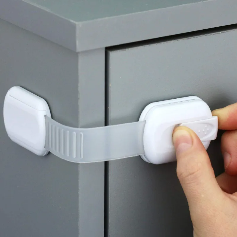 1Pc Kids Anti Pinch Cabinet Drawer Safety Latch Multifunctional Furniture Lock For Household Baby Security Protection