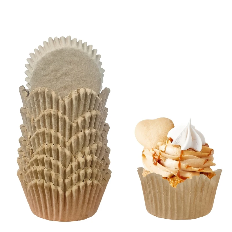 150Pcs Natural Color Flower-Shaped Cups, Oil-Resistant Baking Cups, Suitable for Bakeries, Ovens, and Muffin Pans, Easy to Clean - Perfect for Baking Enthusiasts view 4