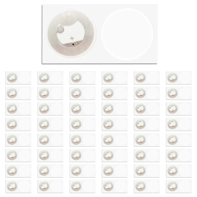 A25P 300Pcs NFC Ntag216 Sticker Ntag216 NFC Tags NFC 216 Tag Ntag216 NFC Cards 13.56Mhz NFC Tag Stickers 888 Bytes Memory