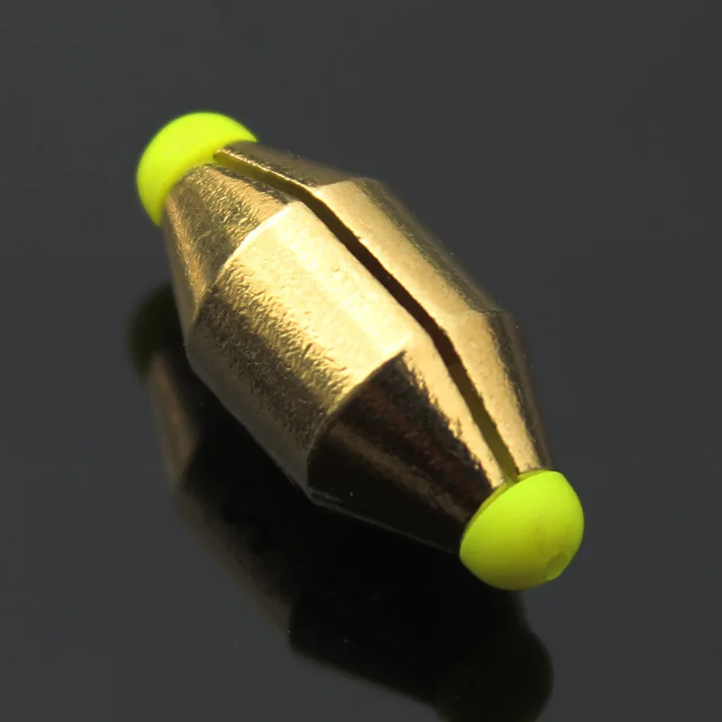 Lot 5 Pieces Accessories for Fishing Copper Weight Down Sinker Water Bronze Materials Float Balancer Gold Color