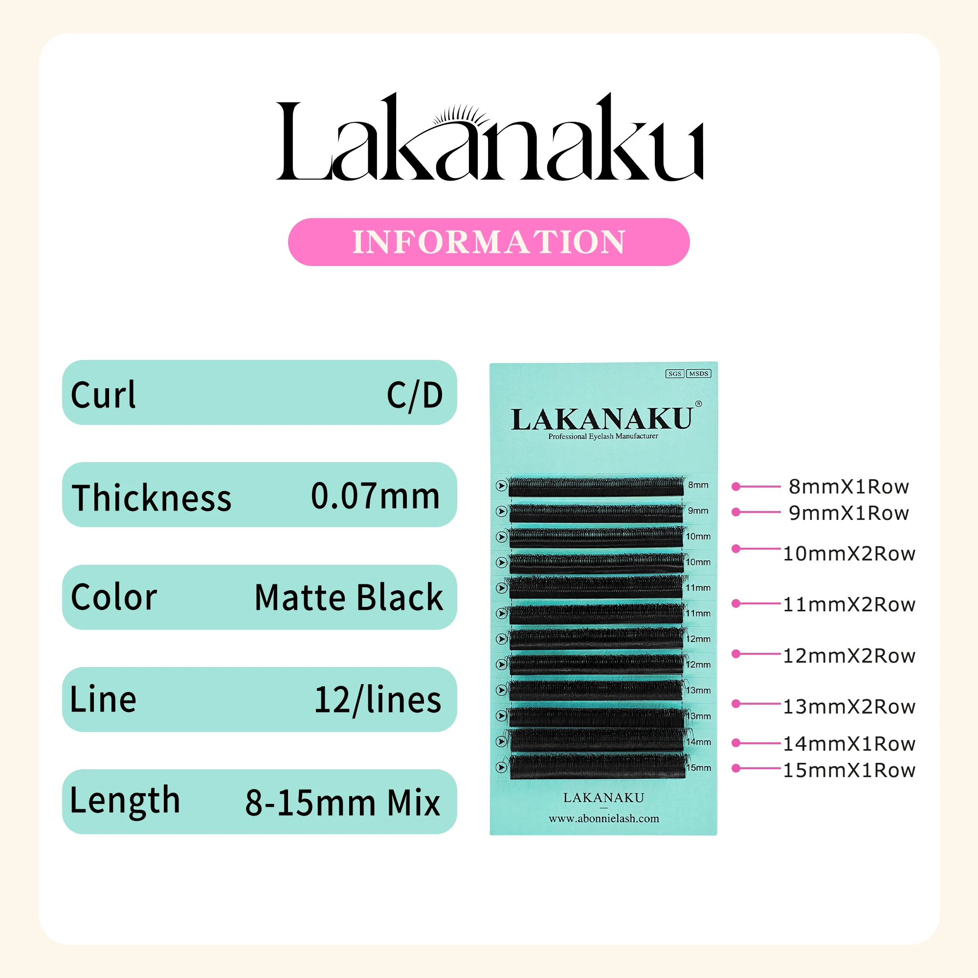 LAKANAKU U 5D W Clover Wimpernverlängerung Cilios Extensiones Lash W-förmige Bloom 5D Wimpern Natürliche Vorgefertigte Falsche Wimpern – Detail 6