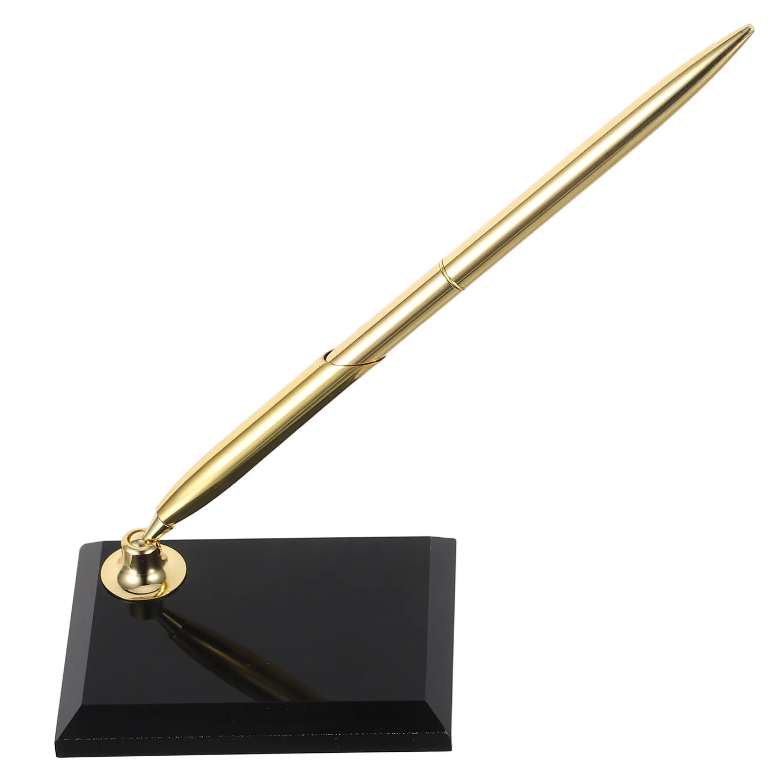 

Premium Desk Signature Pen with Acrylic Base Metal Ballpoint Smooth Ink No Smear for Wedding Guestbook Reception Counter