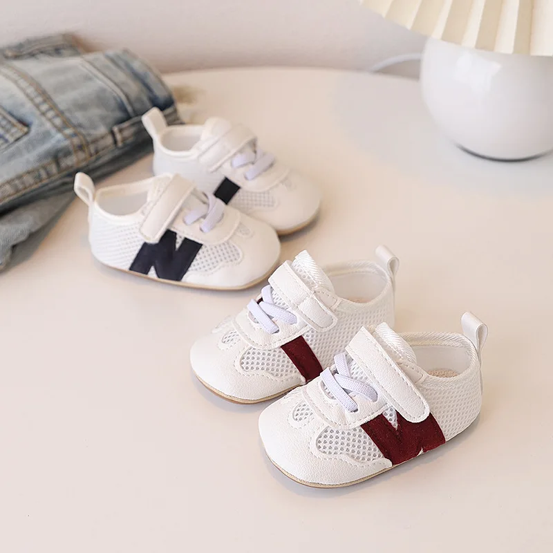 

Летняя детская обувь на мягкой подошве и противоскользящая обучающая обувь с дышащей сеткой для мужчин и женщин в возрасте от 0 до 12 месяцев