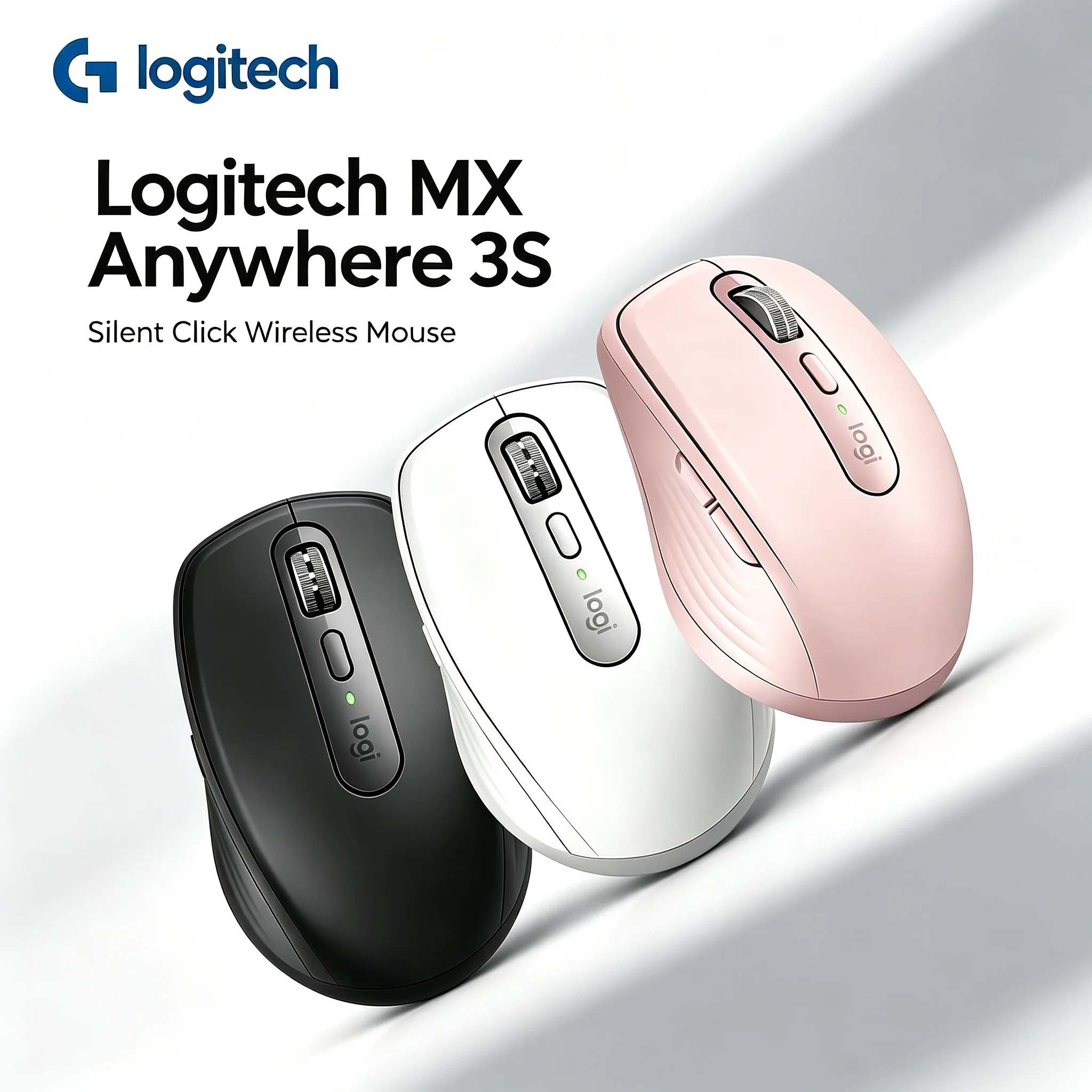 MX Anywhere 3S Logitech Multi‑Device Portable Rechargeable Wireless Travel Mice