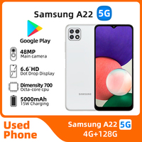 Samsung Galaxy A22 5g CPU MediaTek Dimensity 700 MT6833 6.6inches Screen 5000mAh 48MP Camera Android used Phone