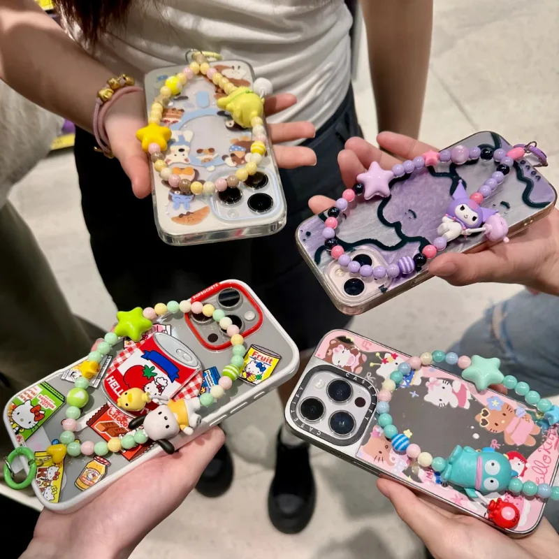 

Origianl Sanrio Balloon Tour Doggie Friends Sunny Camping Hellokitty Astrology Study Sweet Style Phone Chain Blind Box Girl Gift