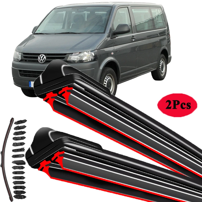 

For VW Volkswagen Transporter Multivan T4 T5 1990 2000 2003 2004 2006 2007 2010 2013 Double Rubber Car Windshield Wiper Blades