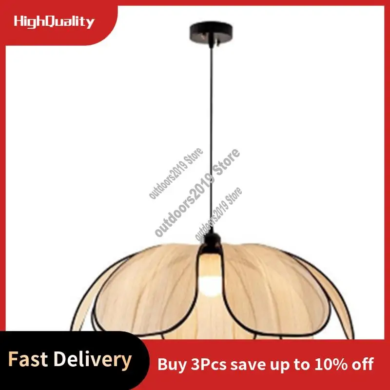Vintage Hand-Woven Lotus Dining Room Chandelier Bedroom Living Room Lamp E27 Lamp Head 3 Color Light AC85-265V-ABHG