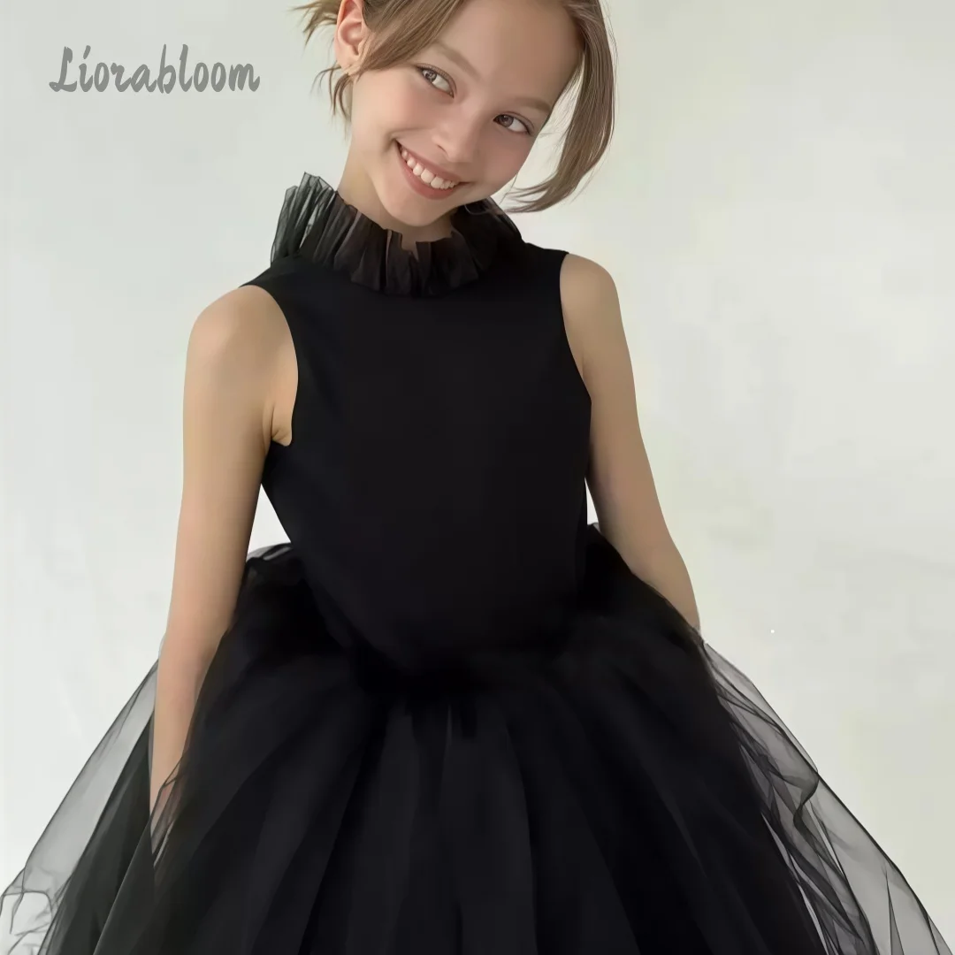 

Girls' Tulle Gown Full-Skirted Flower Girl Dress Simple Elegant Formal Wear Wedding Party Attire Dress свадебное платье