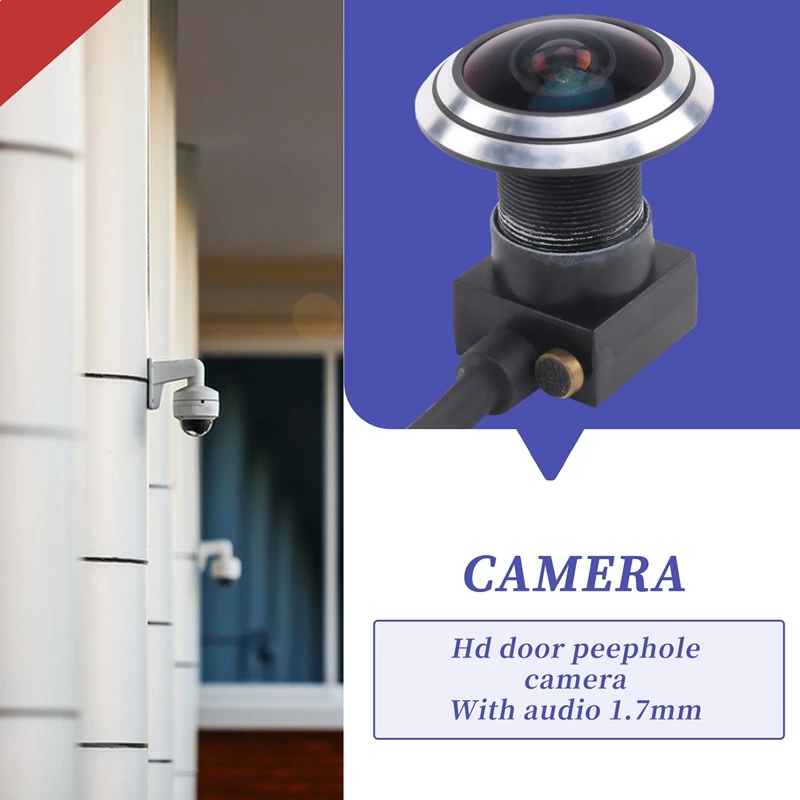 B34B-1.7Mm Panorama Fish-Eye AHD Video Camera 2MP 1080P Door Peephole Viewer Camera Wide Angle For Home Security