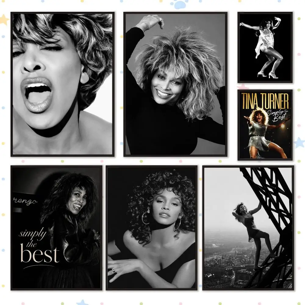 Music Rock Queen Tina Turner Poster HD Waterproof PP Self Adhesive Aesthetic Bedroom Dorm Gaming Room Home Decor Gift