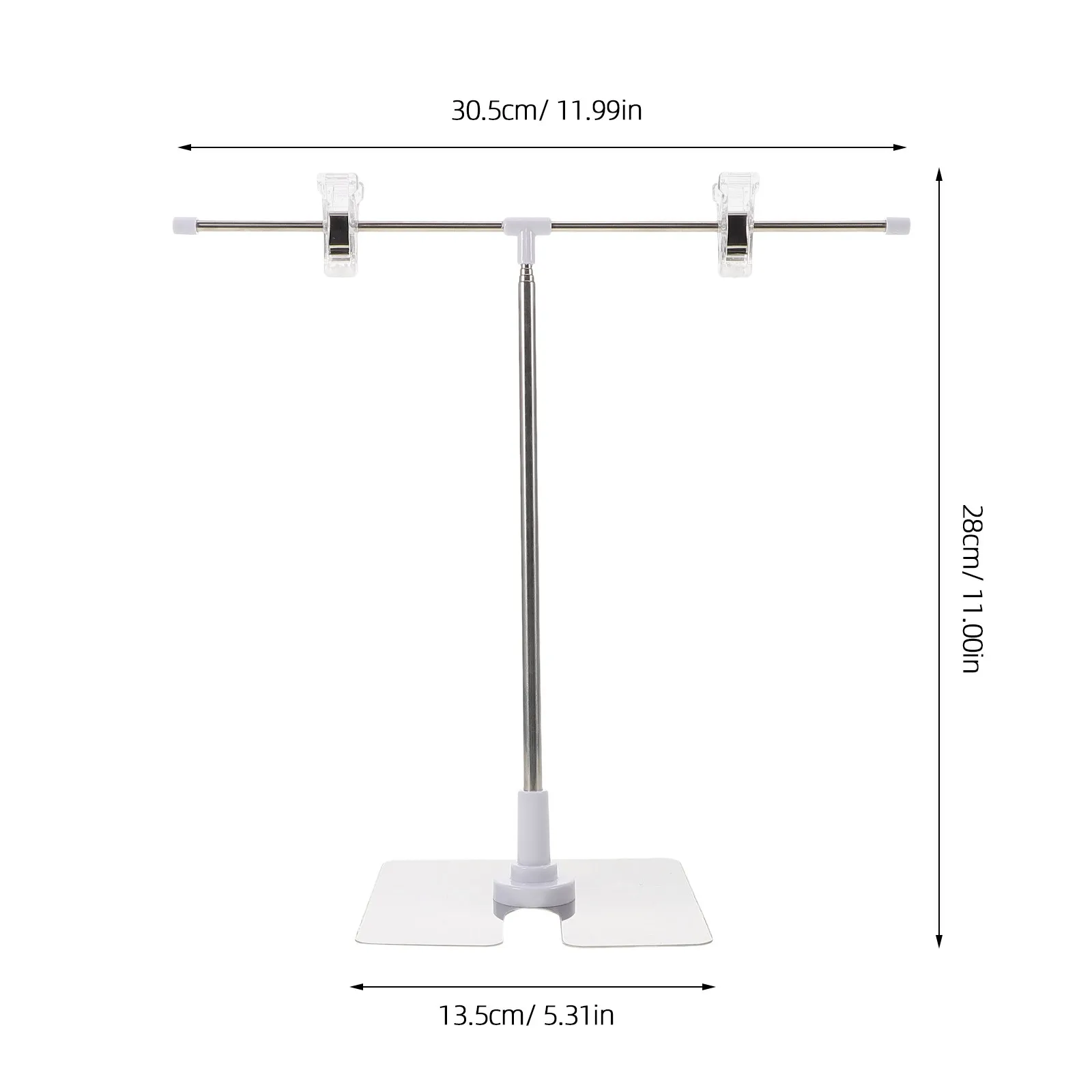 Stainless Steel Banner Holder Stand Adjustable Pop Poster Desktop Sign Display Rack Advertising Board for Supermarkets Coffee