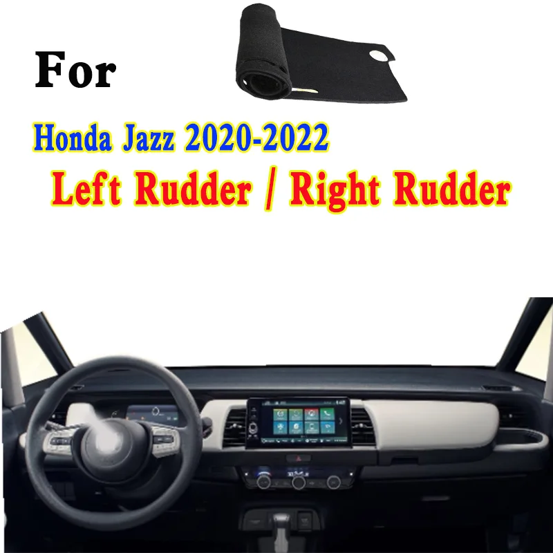 For 2020-22 Honda Jazz HEV GR9/3 Fit Life City Car-Styling Dashmat Dashboard Cover Instrument Panel Insulation Sunscreen Pad