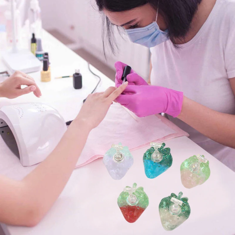 Conjunto de suporte magnético para unhas, xadrez de morango, expositor de prática, unhas falsas, prateleira, esmalte em gel, apresentação borad