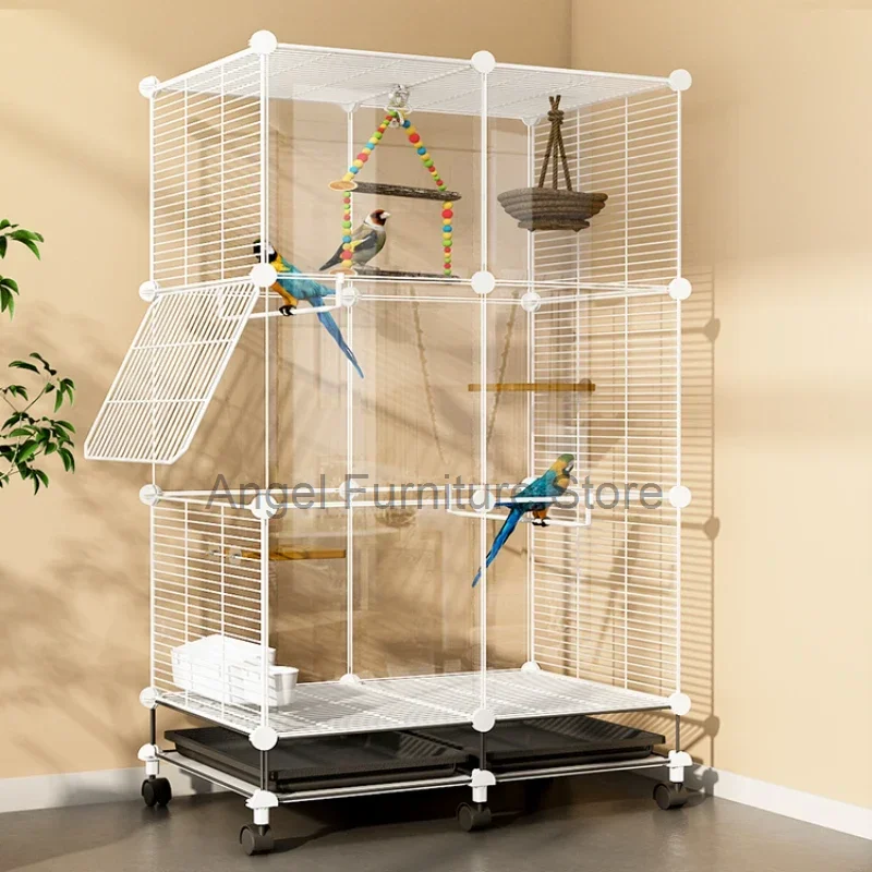 

Special Canary Bird Cages Parrot Budgie Outdoors Portable Large Bird Cages Luxury Park Breeding Gaiolas Birds Supplies WZ50BC