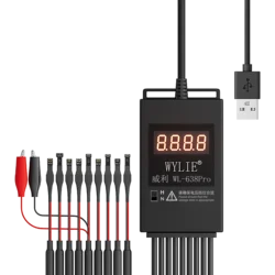 WYLIE WL-638 Pro Boot Power Supply Cable for iPhone 8-15 PM Android Motherboard Battery Overvoltage Protection Fast Charging