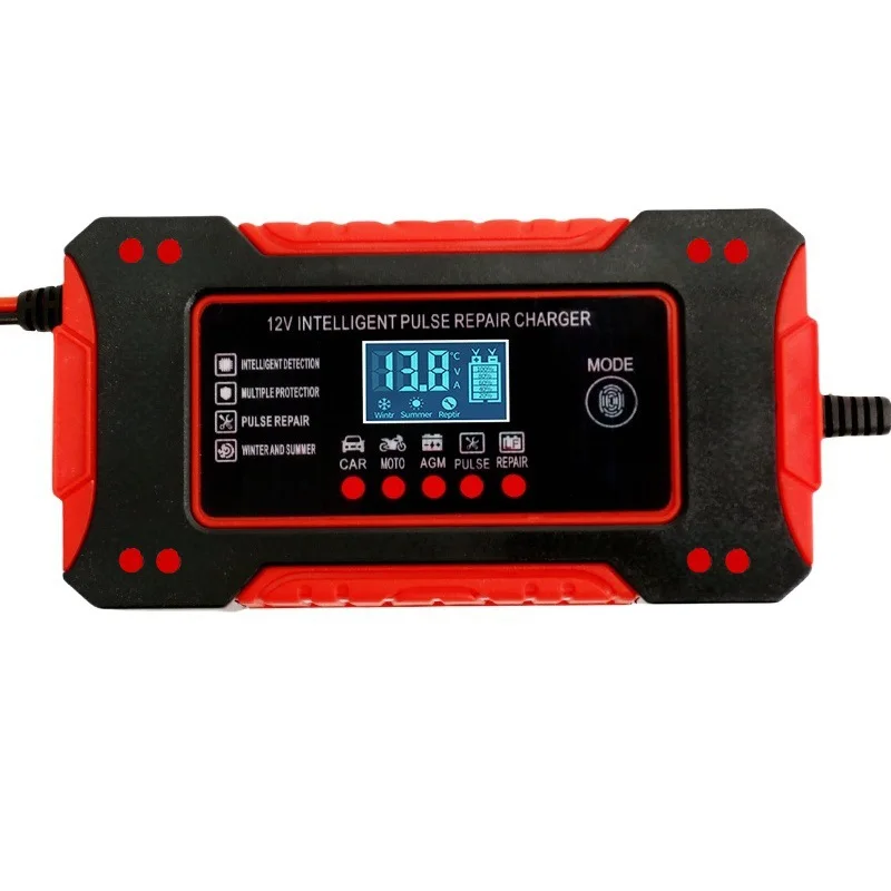 12V6A car battery battery charger lead-acid battery motorcycle pulse intelligent charger rated power 90w