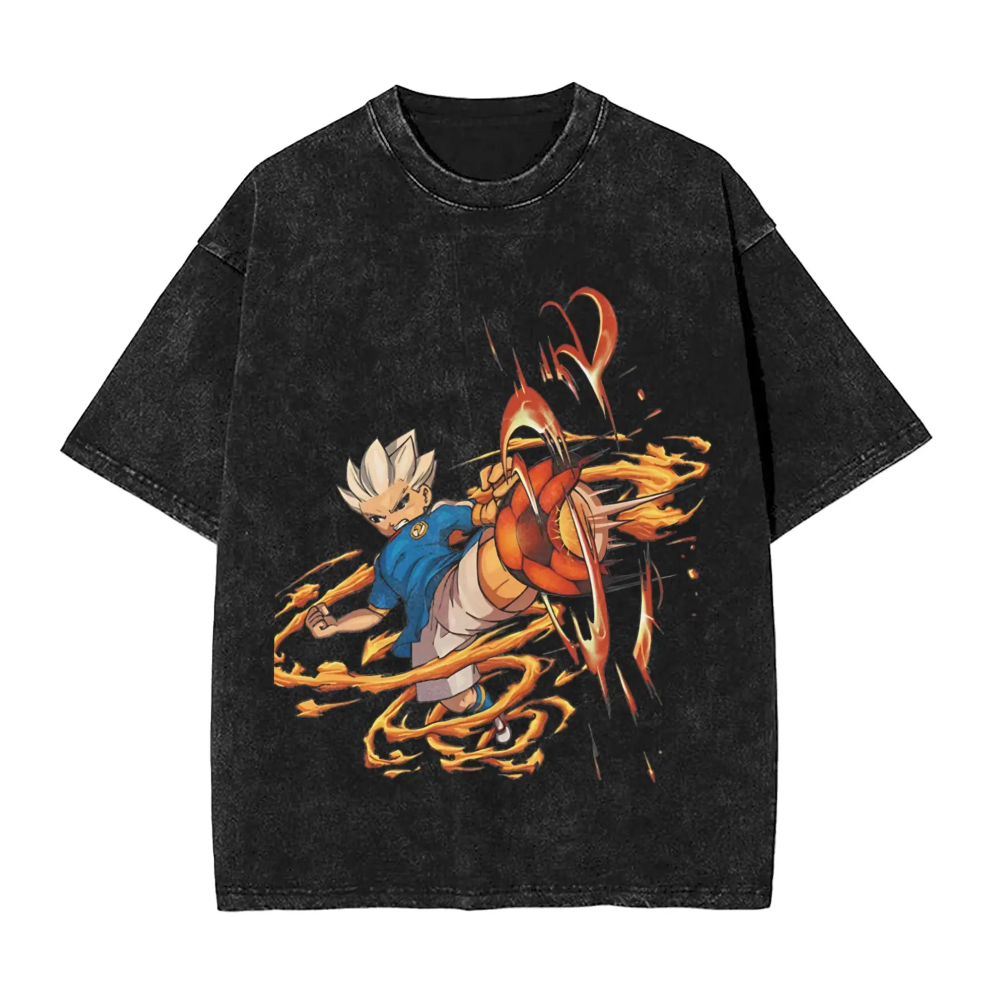 

Endou mamoru, потертая футболка для пары Y2K, повседневные футболки в стиле ретро, летняя футболка с круглым вырезом, новинка, футболка с принтом, одежда больших размеров