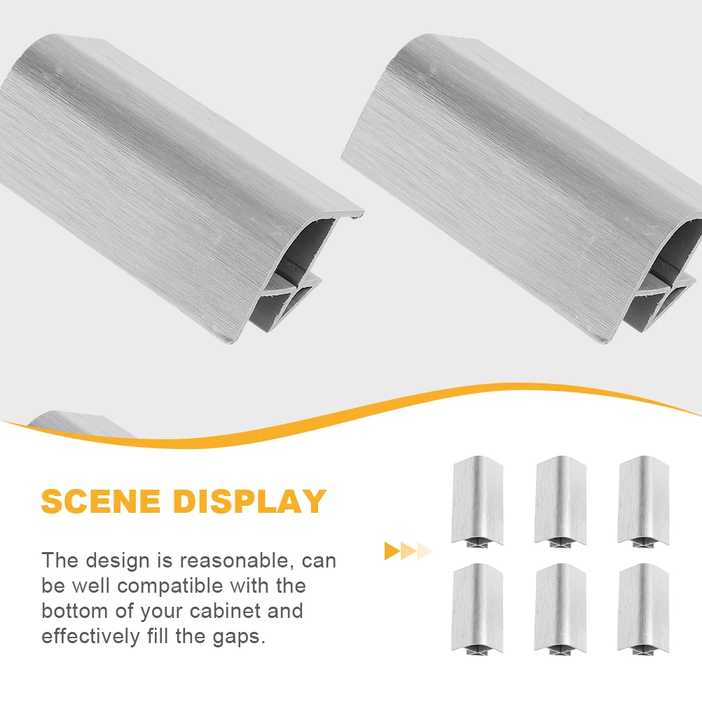 6pcs Clip For Baseboard Durable Plastic Corner Guard, Waterproof Gap Filler, Cabinet Bottom Protector, Ceiling Corner