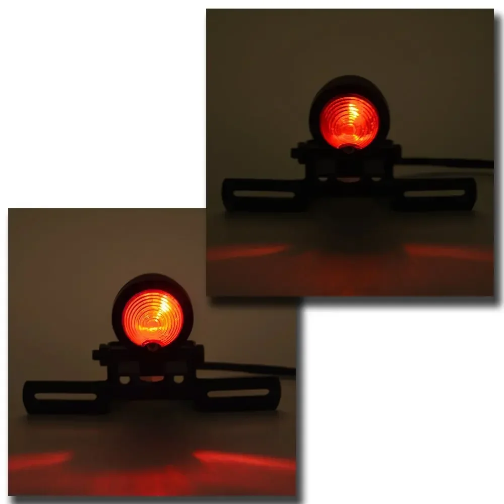 

Motorcycle Universal Tail Light and License Plate Holder Turn Signals Brake Stop Lights Cafe Racer for Harley