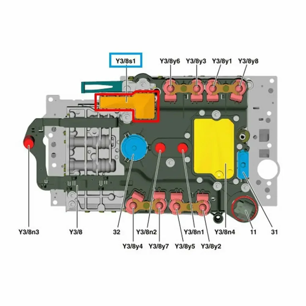 Transmission Sensor Y3/8s1 for Mercedes 7G 722.9 TCU TCM Plate Control Module 2# 3#