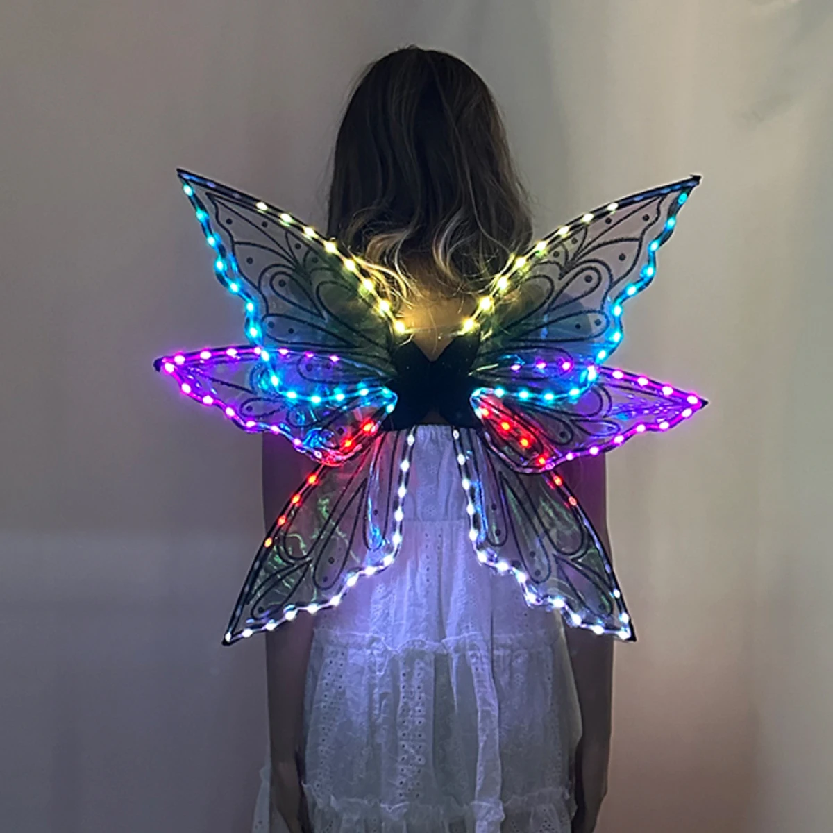 

Novelty Gift LED Fairy Wings for Girl Butterfly LED Fairy Wings Dance Wear Light up Angel Wing Stage Performance Costume