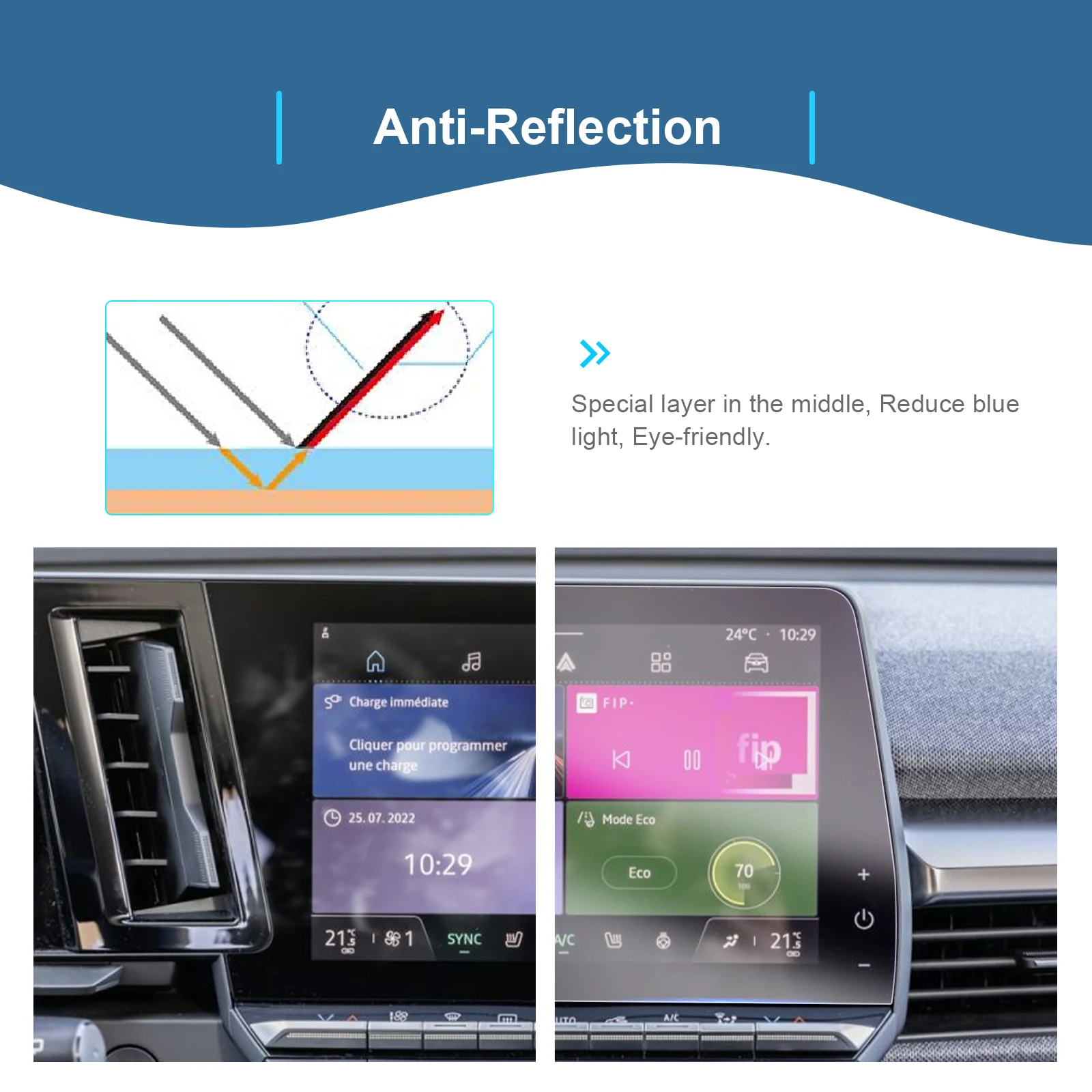 LFOTPP Nano-Displayschutzfolie für Renault Megane E-Tech/Austral, Auto-Navigationsinstrument-Display, Renault Megane Zubehör – Detail 16