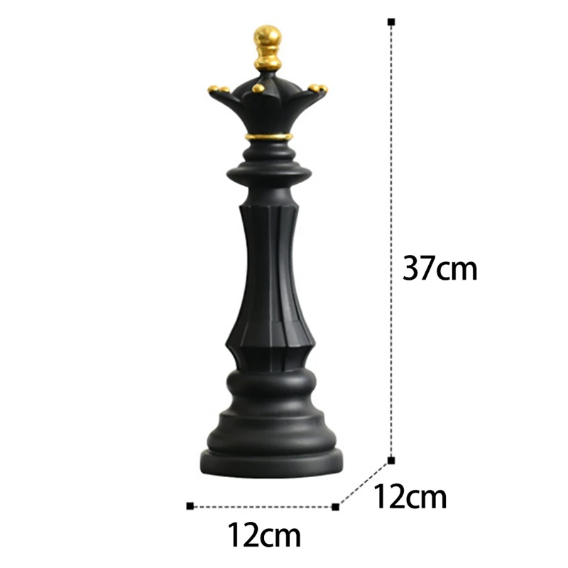 Resin Retro International Chess Figurine For Interior King Knight Sculpture For Art Ornaments Home Decoration