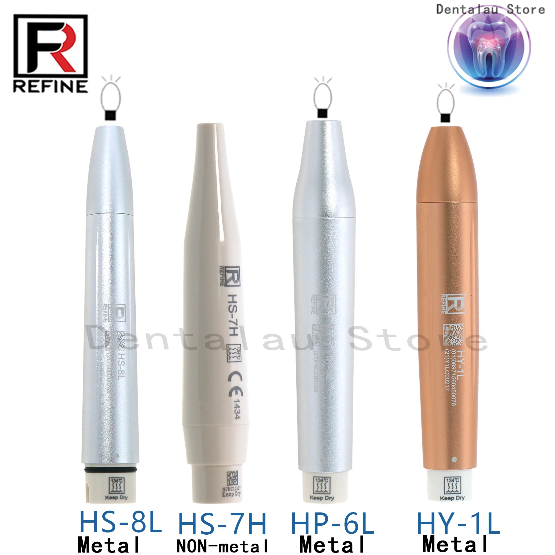 

REFINE Dental Ultrasonic Scaler Handpiece Handle with LED HY-1L/HS-7H/HS-8L