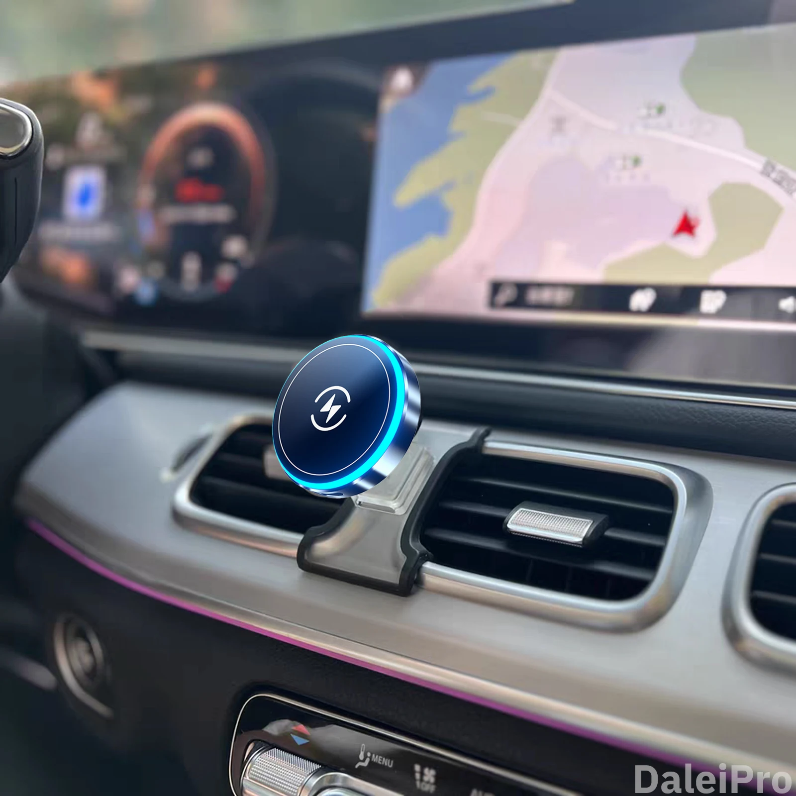 Für Mercedes Benz GLE W167 GLS 2020 2021 2022 2023 2024 Spezielle Telefon Halter Basis Drahtlose Lade Halter MagSafe auto Ladegerät – Detail 5