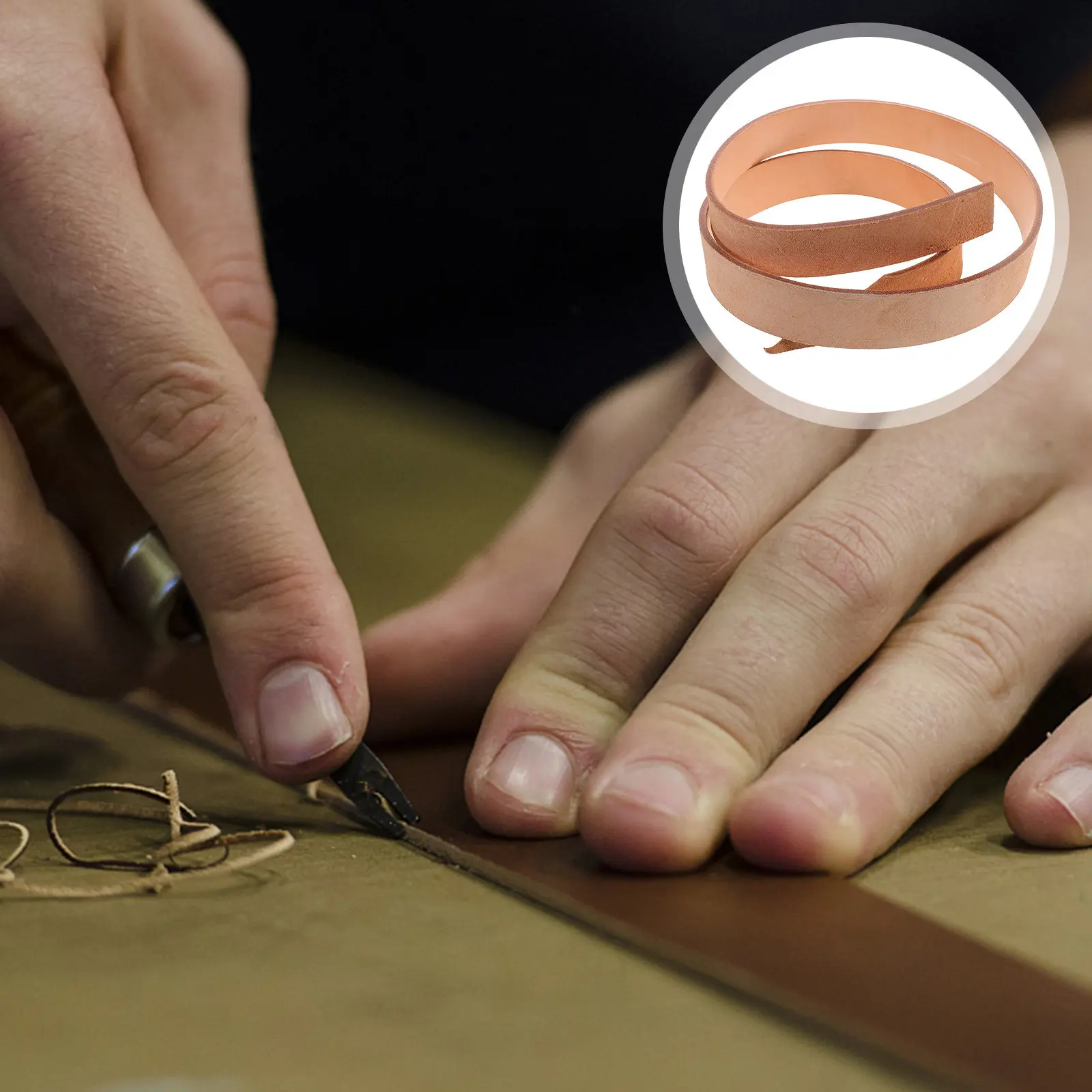 

Широкий плоский ремень-имитация толщиной 5 мм для самостоятельного изготовления ремней, регулируемый, без отверстий, для мужских ремней ручной работы, материалы для рукоделия