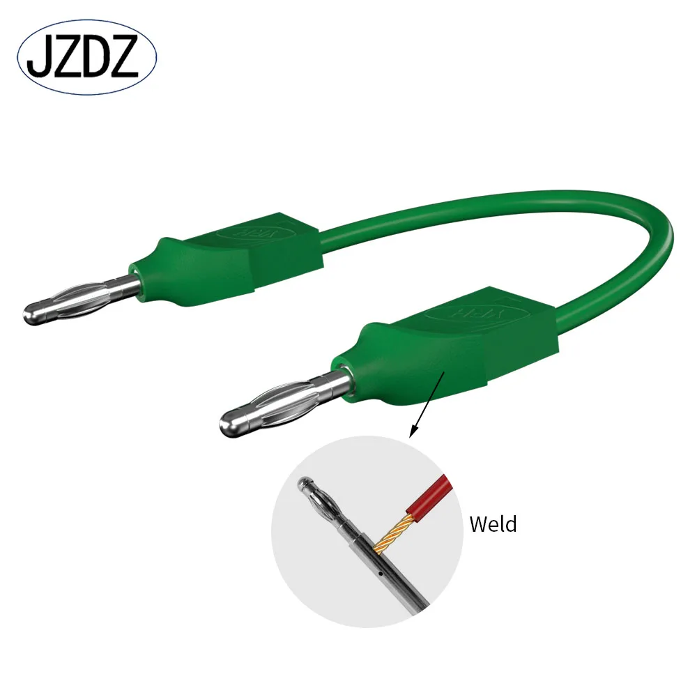 JZDZ10PCS 4MM Stackable Banana Plug Copper Nickel Plated Soldering Electrical Connector DIY Tools J.10033