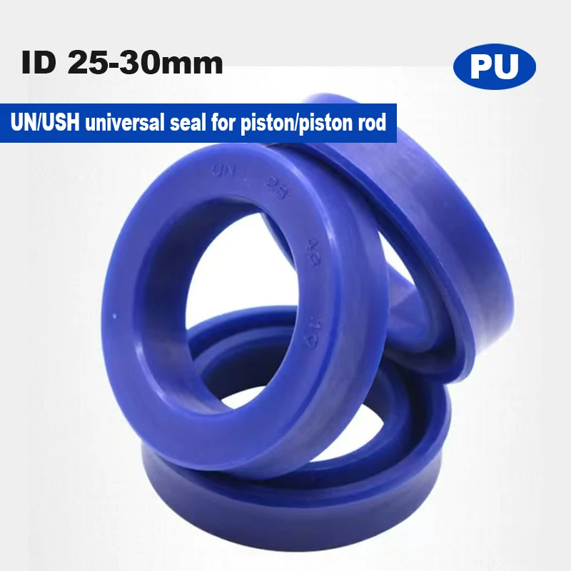 2Pcs ID 25-30mm Polyurethane Hydraulic Cylinder Oil Sealing Ring UN/UHS/U/Y Type Shaft Hole General Sealing Ring Gasket