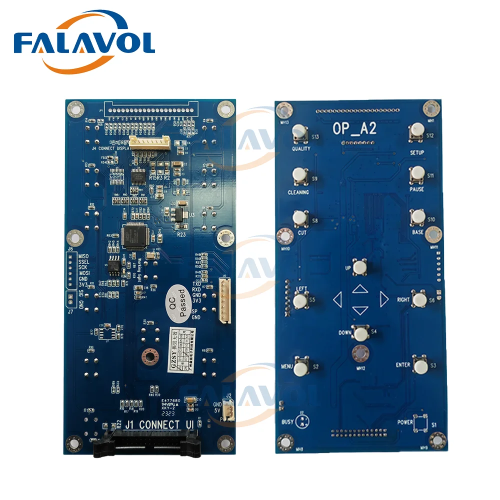 FALAVOL 12 Buttons Control Panel for Senyang Single/Double Head Board, Epson DX5 XP600 I3200 Large Format Printer Keyboard