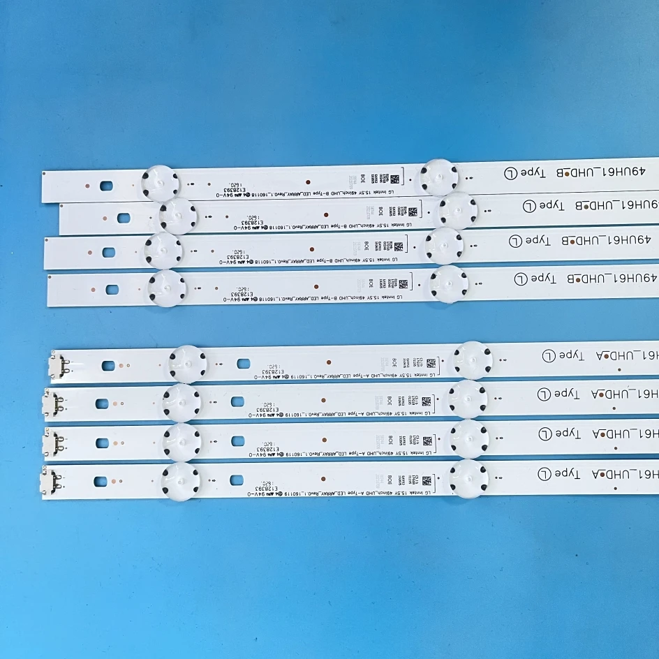 8 sztuk/zestaw listwa oświetleniowa LED dla L.G 49UH610V 49UH603V 49UH601V 49UH620V 49UH6100 49UH61_UHD_A B HC490DGN-SLNX5-514X