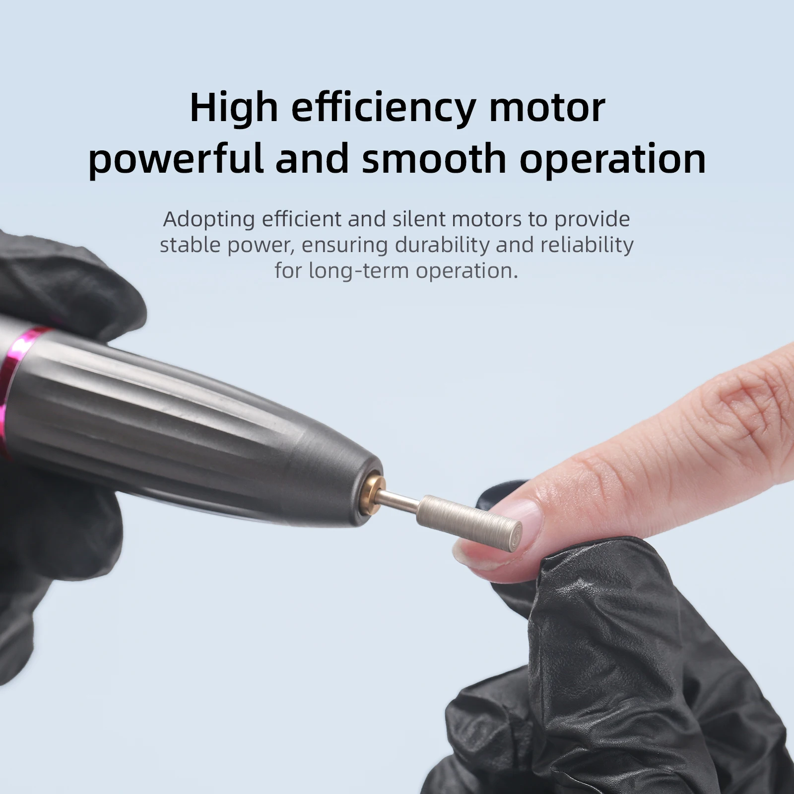 Professional 45000RPM Electric Nail Drill Rechargeable Nail Sander File Low Noise With LCD Display Gel Polish Machine Salon Tool