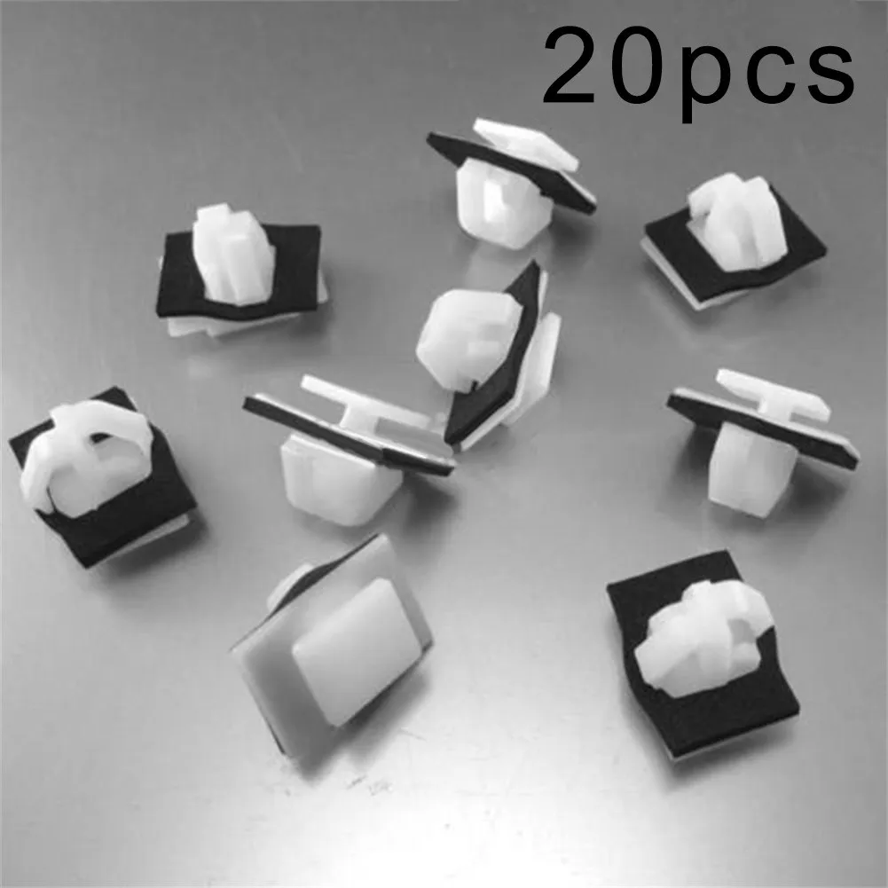 20Pcs Nylon Moulding Clips Rocker Panel Retainer With Sealer For Hyundai 87756-2E000 Car Snap With Gasket Accessories
